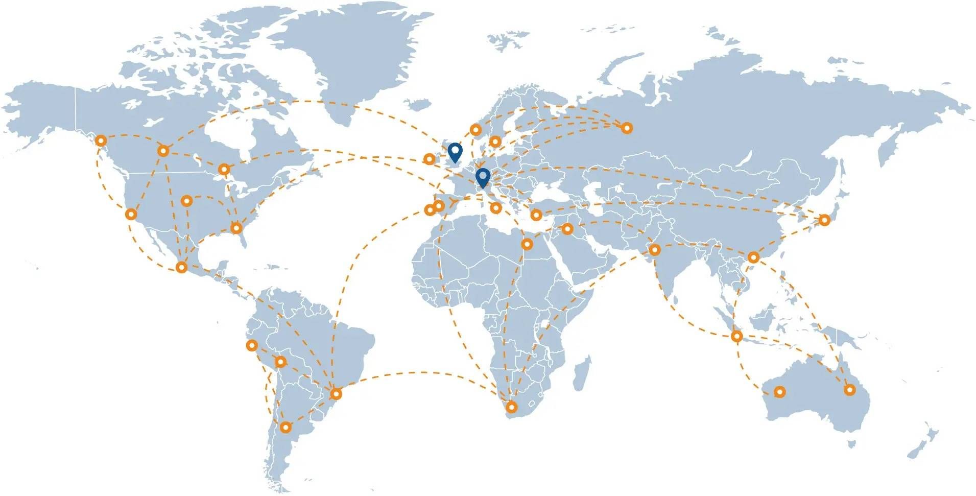 iSmartFrame global network map illustration iSmartFrame global network map illustration
